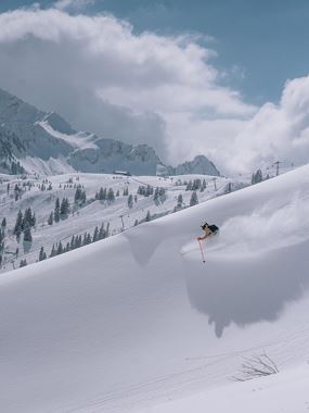 Freeride course of the ski school Damüls