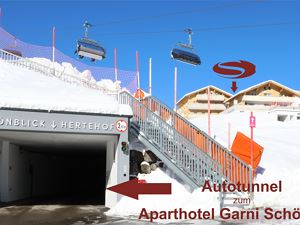Autotunnel zum Aparthotel Garni Schönblick