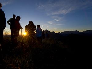 Sonnenaufgang Zafernhorn Haus Alpina WANDERN