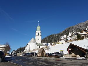Blick zum Dorfplatz - Winter