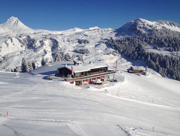 Sunnegg-Hütte Außenansicht Winter